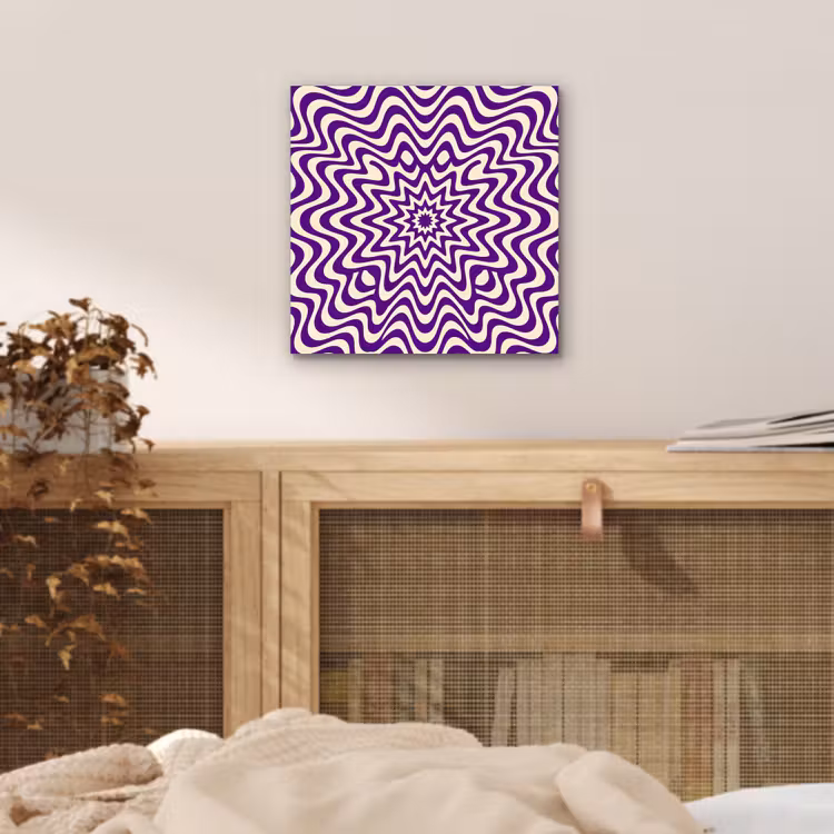 Aluminium schilderij - Abstract - Golven - Optisch - Modern - Paars — 4