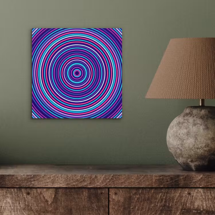Aluminium schilderij - Abstract - Cirkels - Kleurrijk — 3