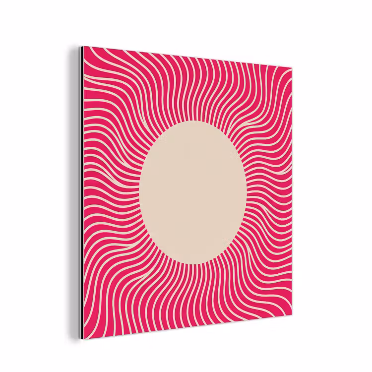 Aluminium schilderij - Abstract - Patroon - Roze — 1