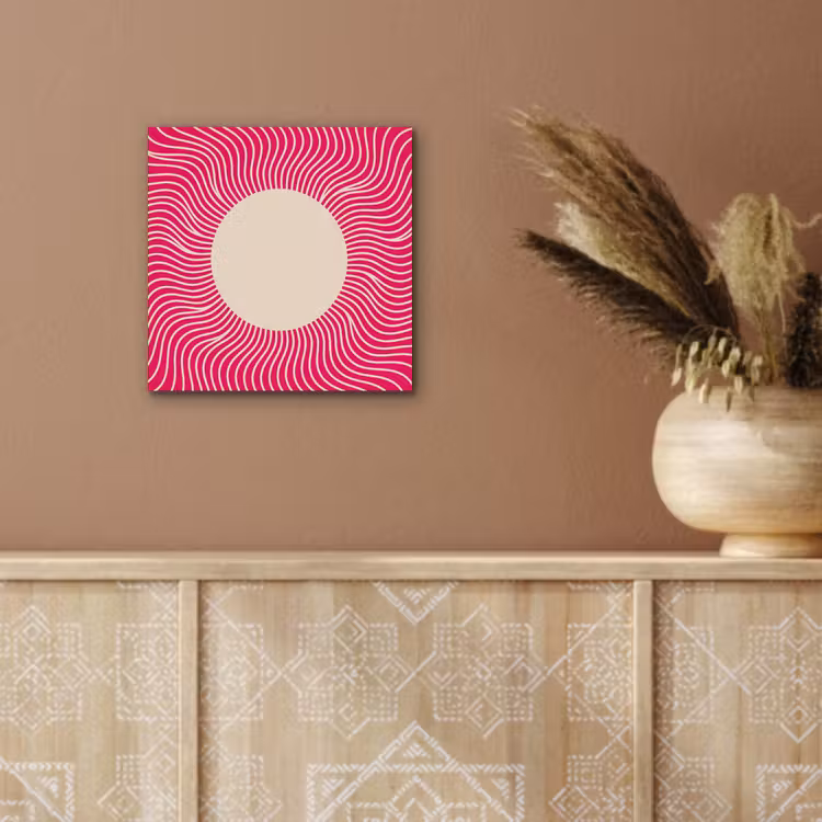 Aluminium schilderij - Abstract - Patroon - Roze — 5