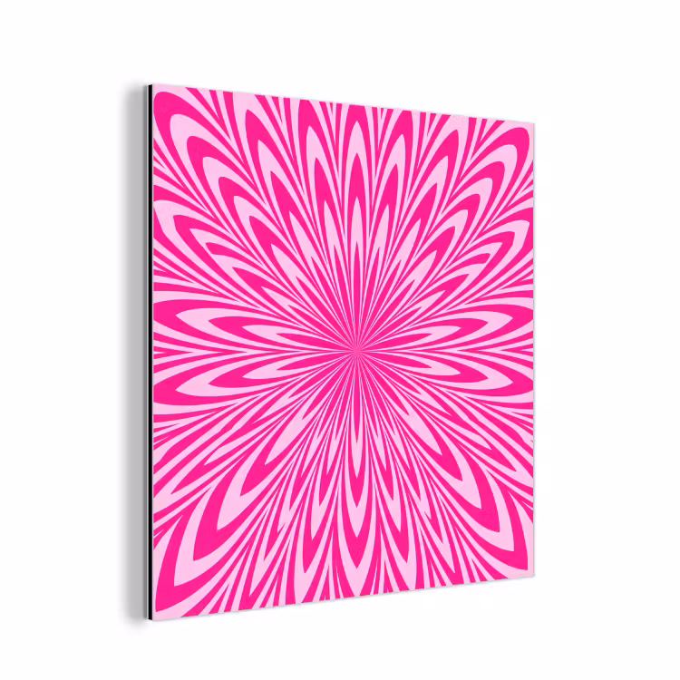 Aluminium schilderij - Patroon - Optisch - Roze — 1