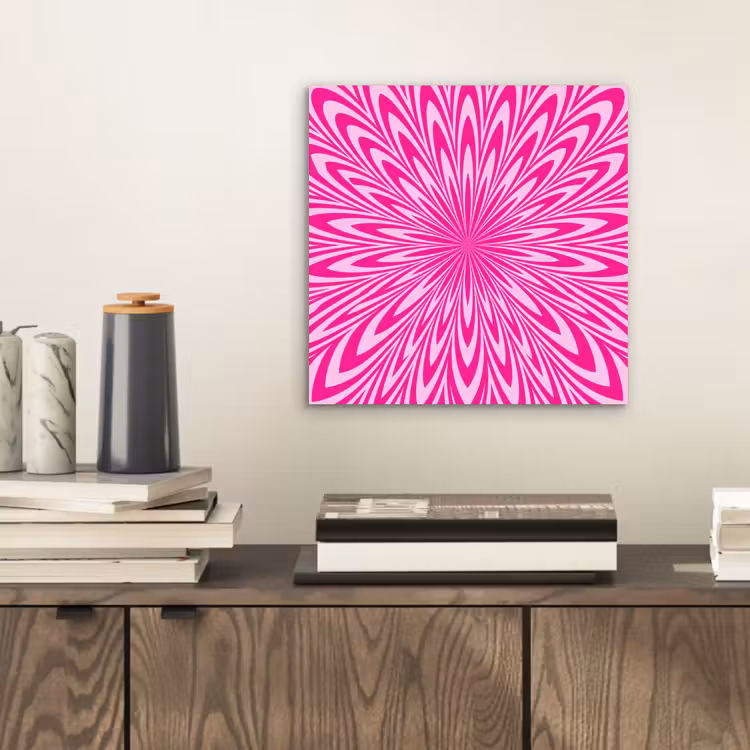 Aluminium schilderij - Patroon - Optisch - Roze — 2