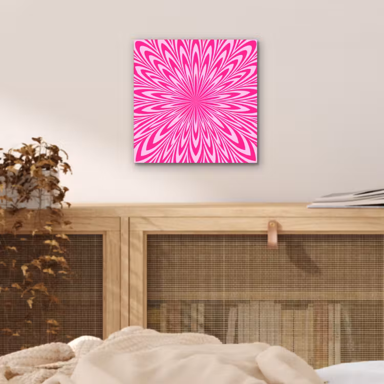 Aluminium schilderij - Patroon - Optisch - Roze — 4