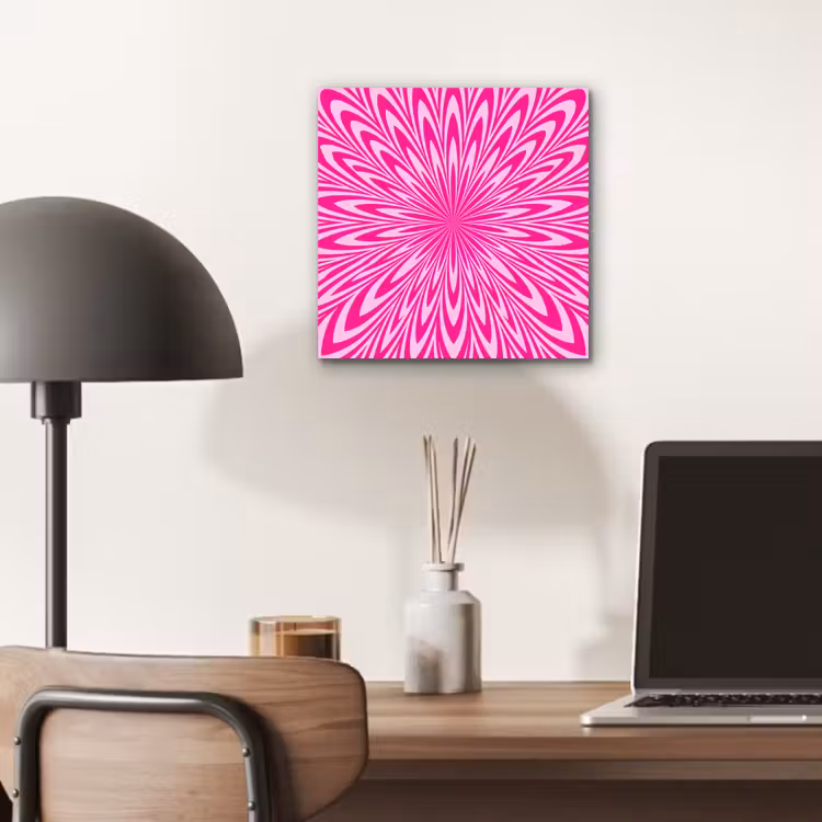 Aluminium schilderij - Patroon - Optisch - Roze — 6