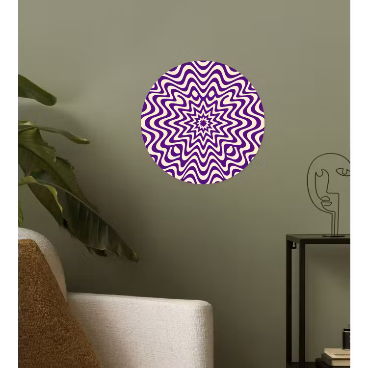 Behangcirkel - Abstract - Golven - Optisch - Modern - Paars — 3