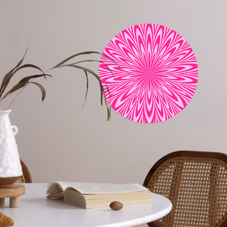 Behangcirkel - Patroon - Optisch - Roze — 4