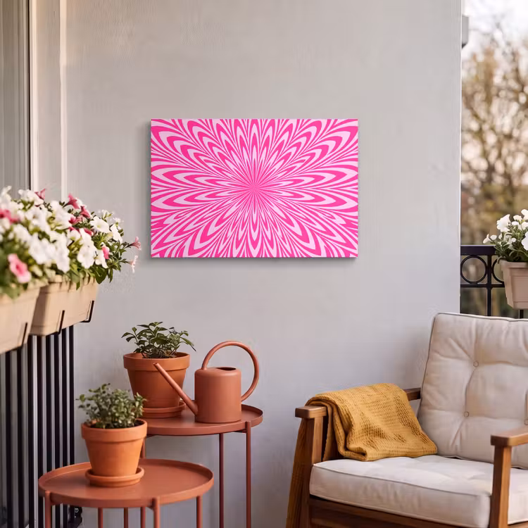 Buiten canvas - Patroon - Optisch - Roze — 3