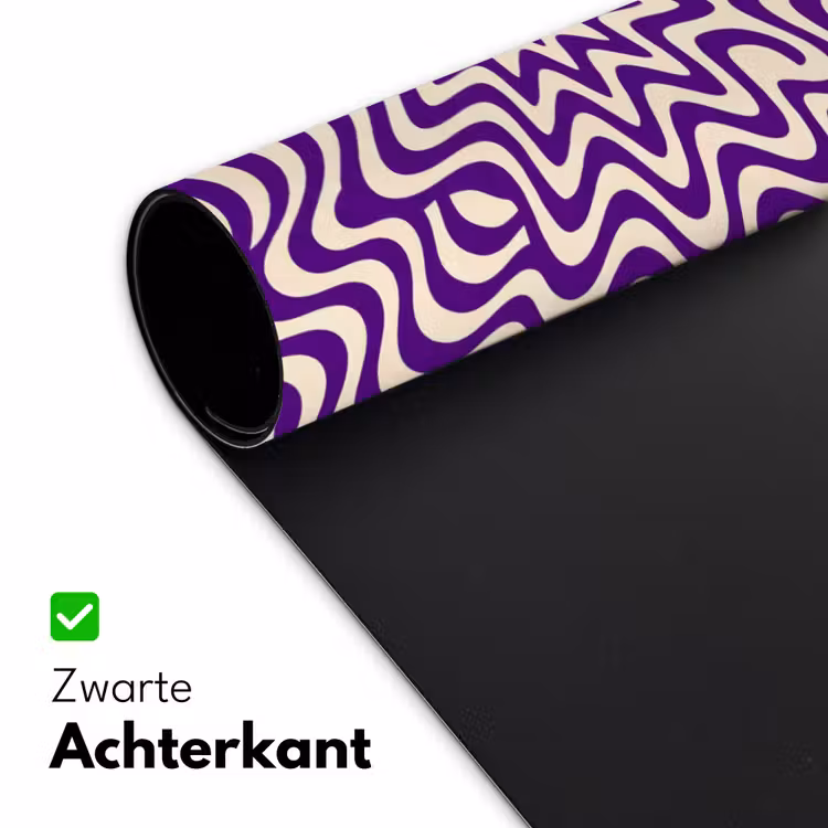 Bureau onderlegger - Abstract - Golven - Optisch - Modern - Paars — 5