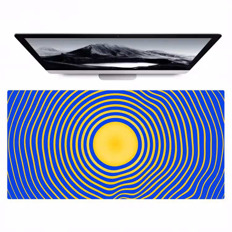 Bureau onderlegger - Abstract patroon - Blauw — 1