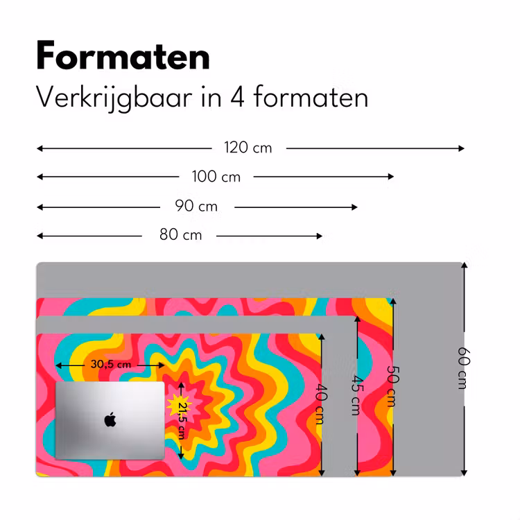 Bureau onderlegger - Patroon - Golvend - Kleurrijk — 8