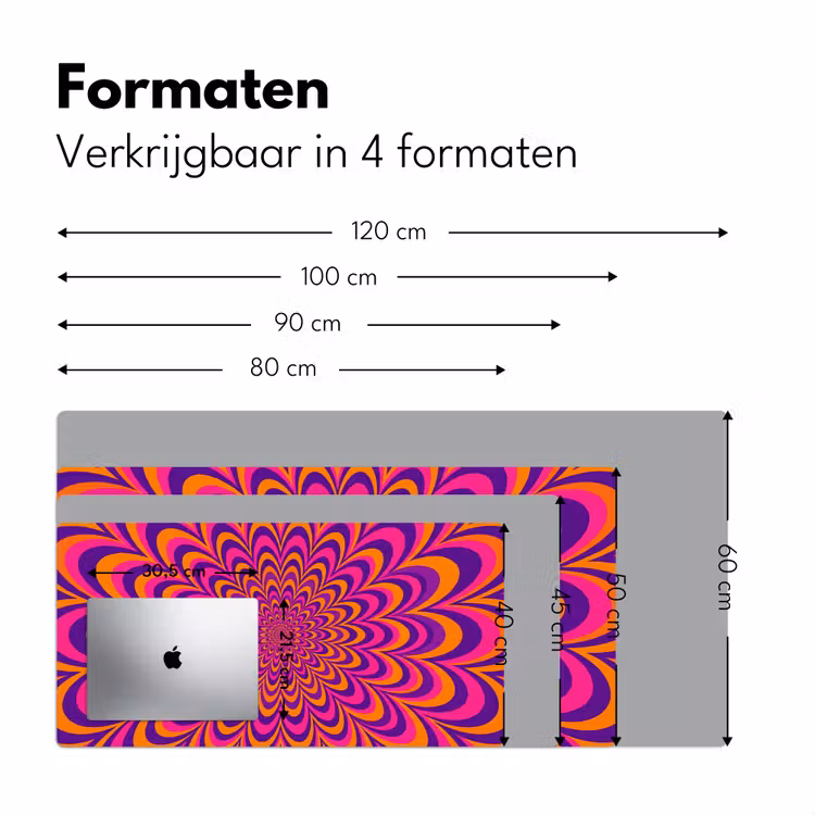 Bureau onderlegger - Patroon - Optisch - Kleurrijk — 8