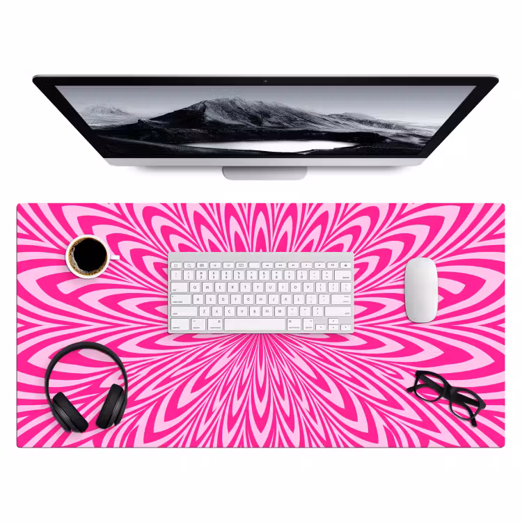 Bureau onderlegger - Patroon - Optisch - Roze — 4