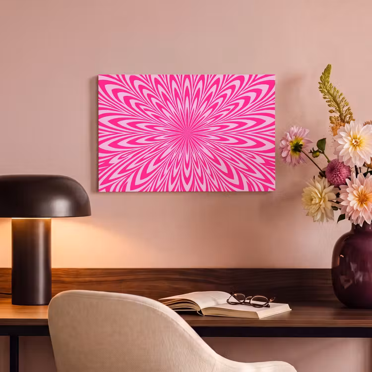 Canvas schilderij - Patroon - Optisch - Roze — 3