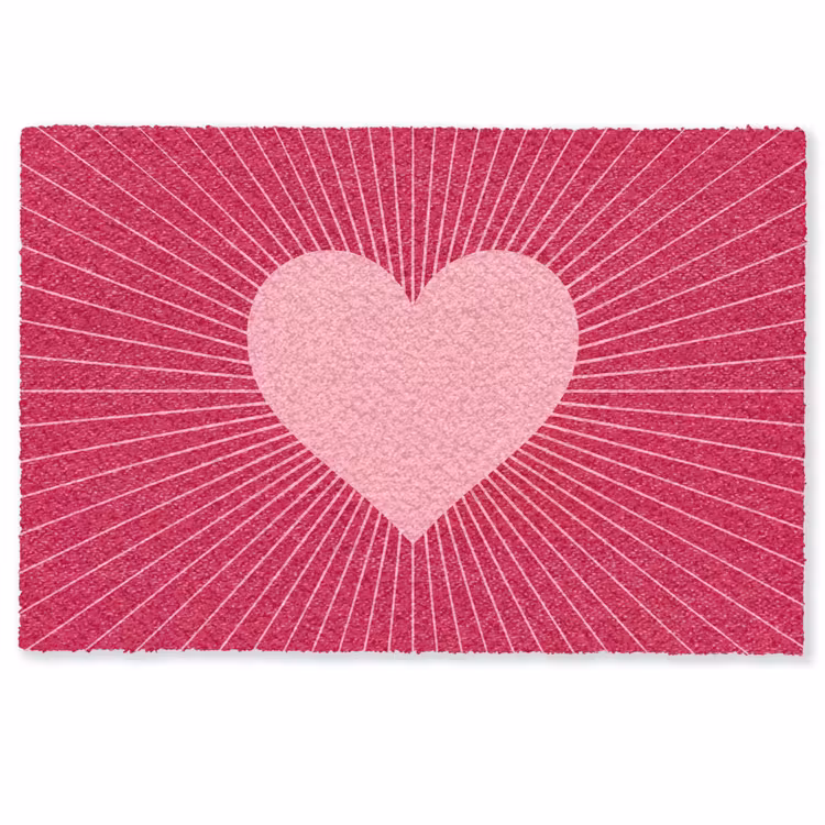 Deurmat - Hart - Stralen - Liefde - Abstract - Roze — 1