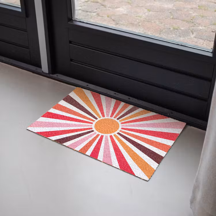 Deurmat - Zon - Stralen - Abstract - Kleurrijk — 2