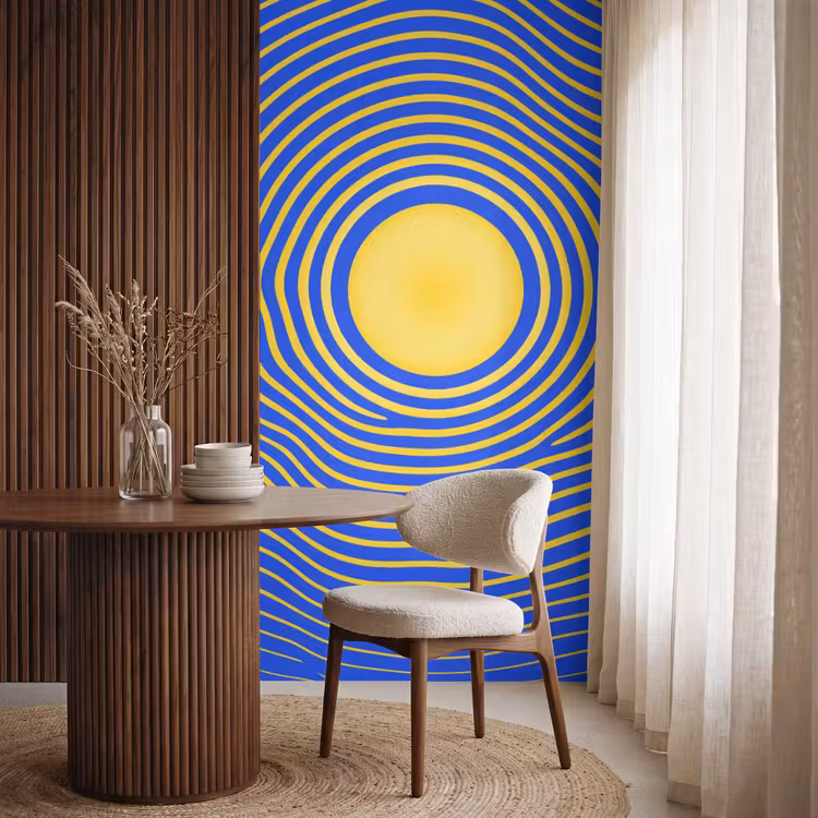 Behang - Abstract patroon - Blauw — 4