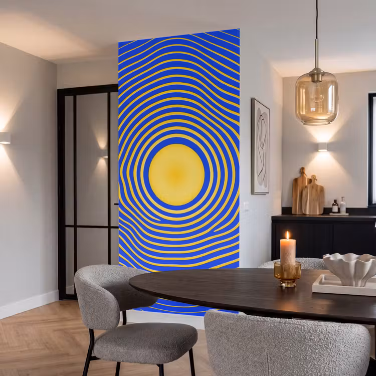 Behang - Abstract patroon - Blauw — 5