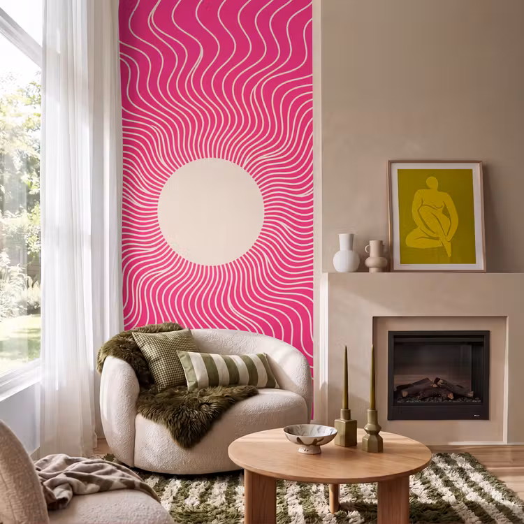 Behang - Abstract - Patroon - Roze — 1