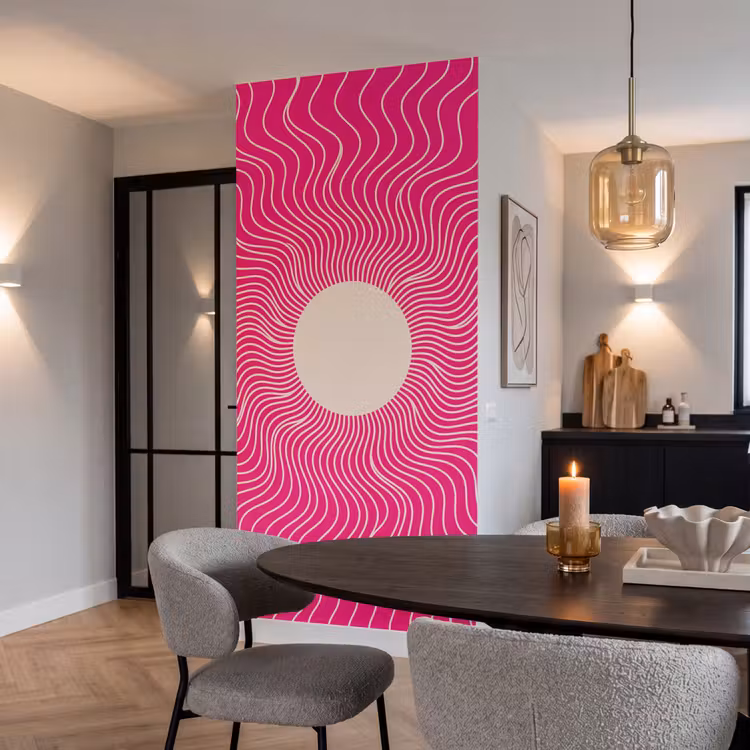 Behang - Abstract - Patroon - Roze — 5