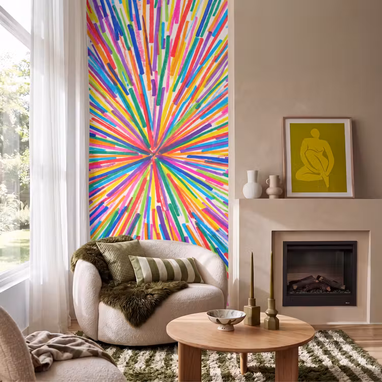 Behang - Lijnen - Kleurrijk - Abstract — 1