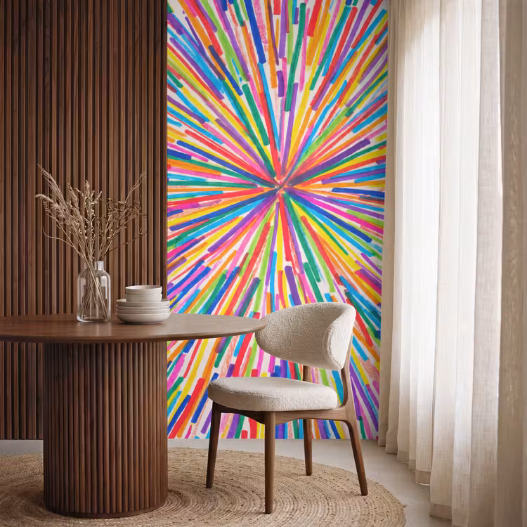 Behang - Lijnen - Kleurrijk - Abstract — 4