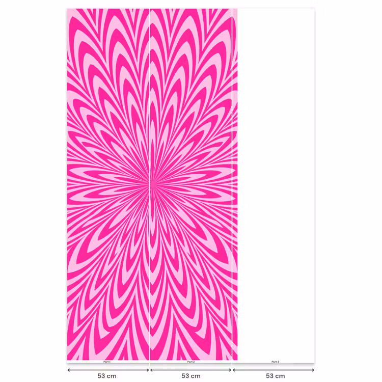 Behang - Patroon - Optisch - Roze — 6