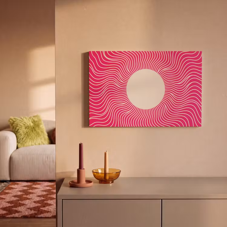 Canvas schilderij - Abstract - Patroon - Roze — 1