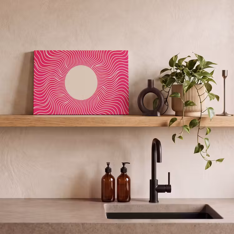 Canvas schilderij - Abstract - Patroon - Roze — 2