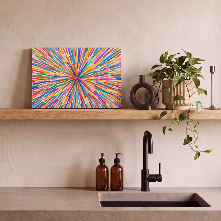 Canvas schilderij - Lijnen - Kleurrijk - Abstract — 2
