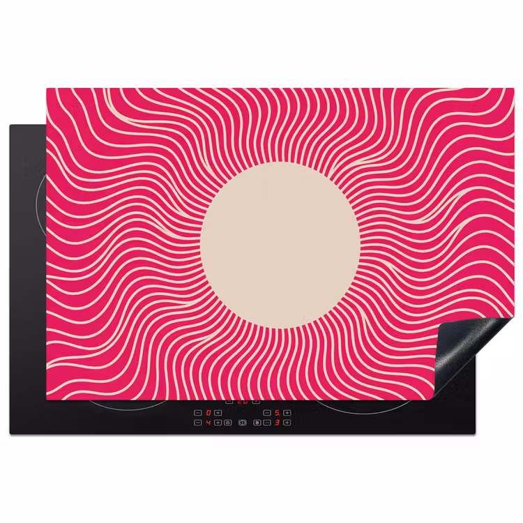 Inductiebeschermer - Abstract - Patroon - Roze — 1