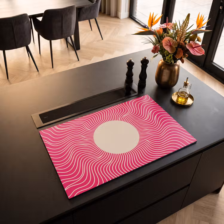Inductiebeschermer - Abstract - Patroon - Roze — 2