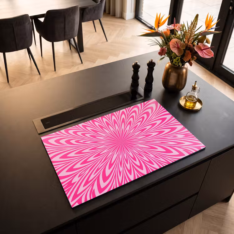 Inductiebeschermer - Patroon - Optisch - Roze — 2