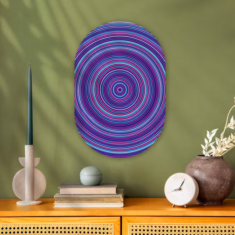 Muurovaal - Abstract - Cirkels - Kleurrijk — 2
