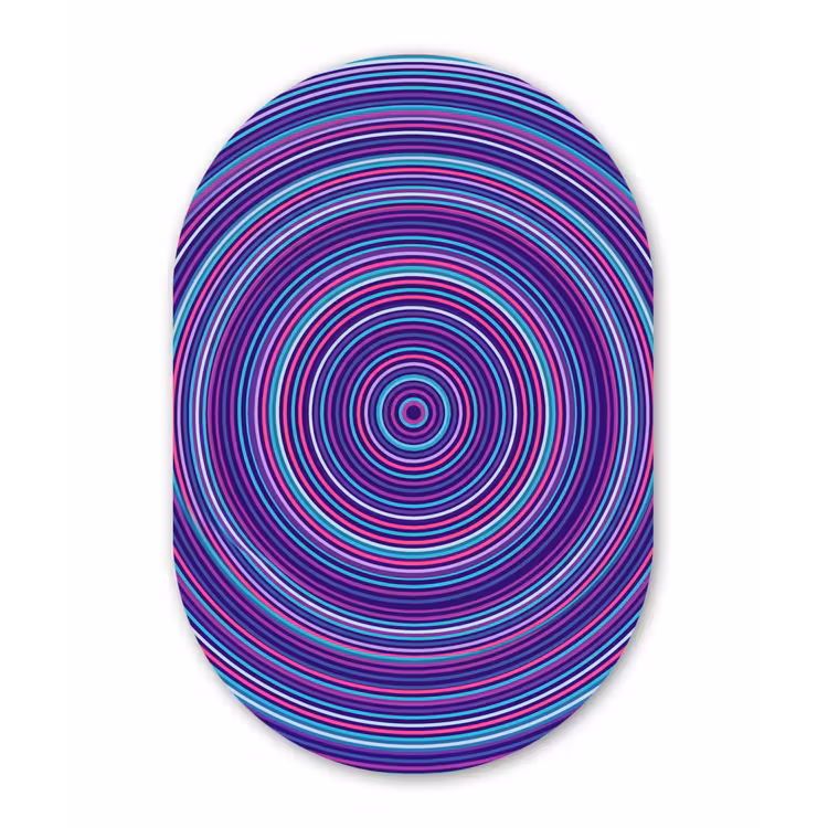 Muurovaal - Abstract - Cirkels - Kleurrijk — 3