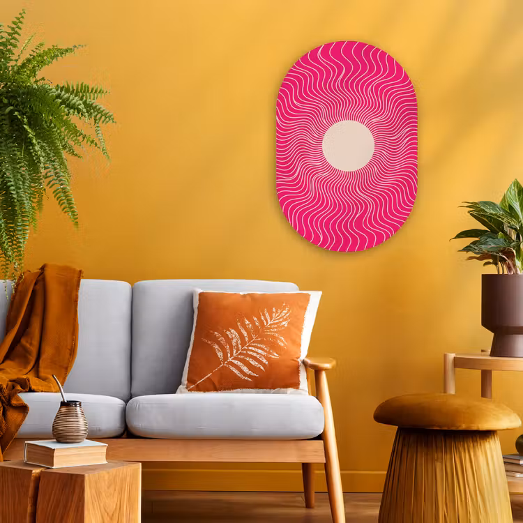 Muurovaal - Abstract - Patroon - Roze — 1