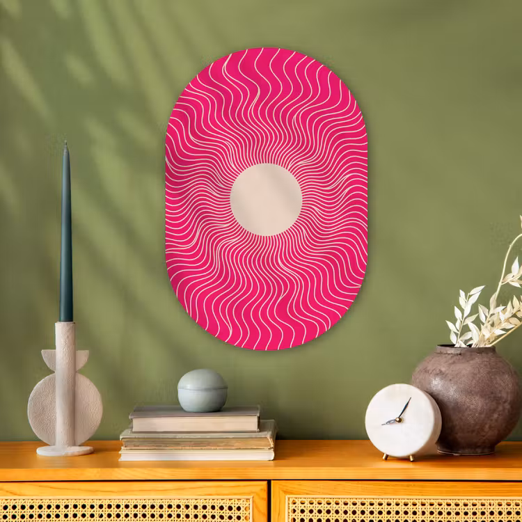 Muurovaal - Abstract - Patroon - Roze — 2
