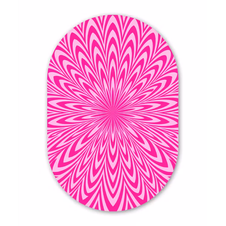 Muurovaal - Patroon - Optisch - Roze — 3