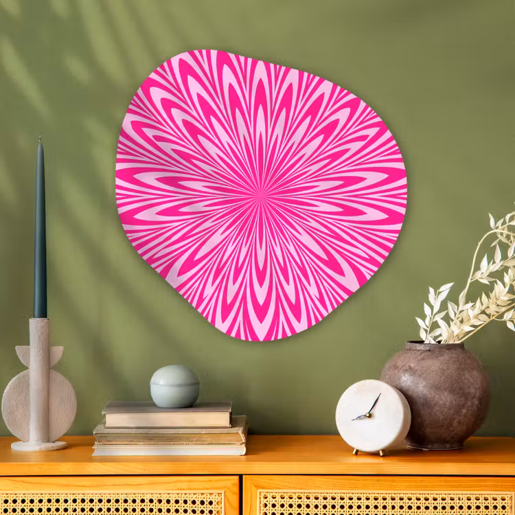 Organisch schilderij glas - Patroon - Optisch - Roze — 2