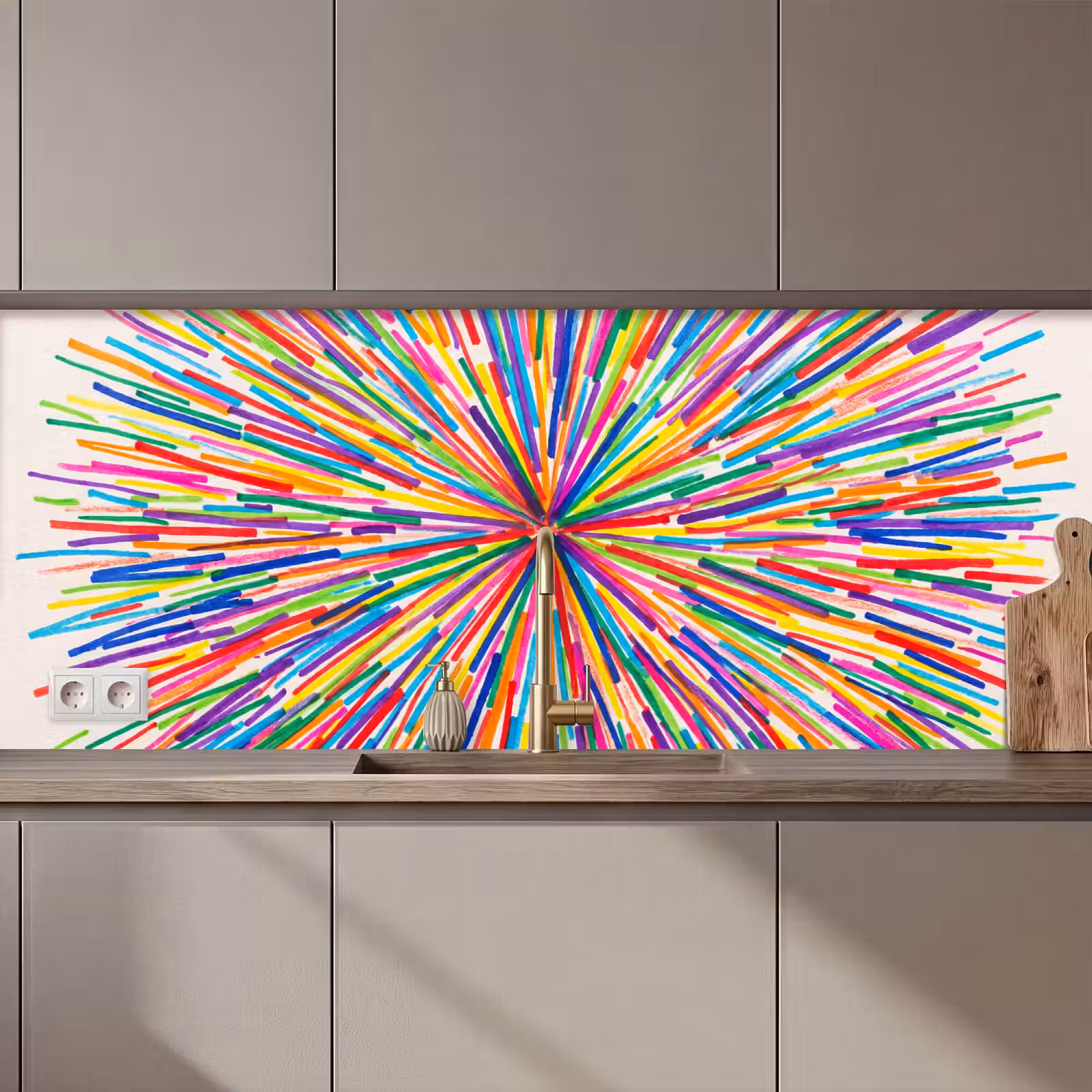 Keuken achterwand - Lijnen - Kleurrijk - Abstract — 1