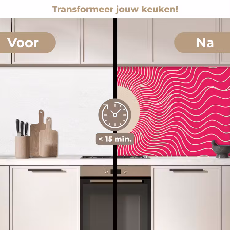 Keuken achterwand - Abstract - Patroon - Roze — 3