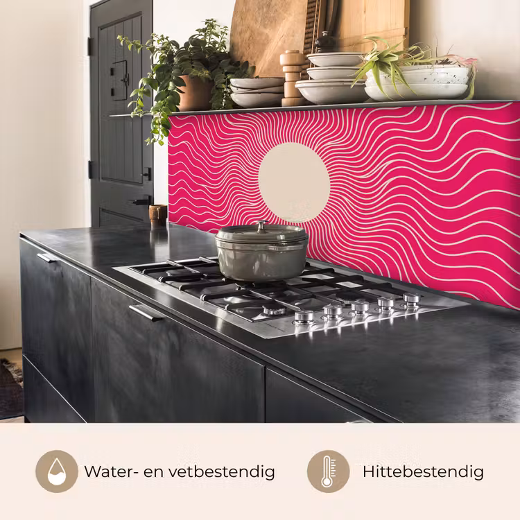 Keuken achterwand - Abstract - Patroon - Roze — 5