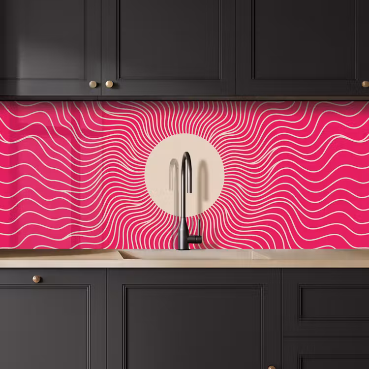 Keuken achterwand - Abstract - Patroon - Roze — 6