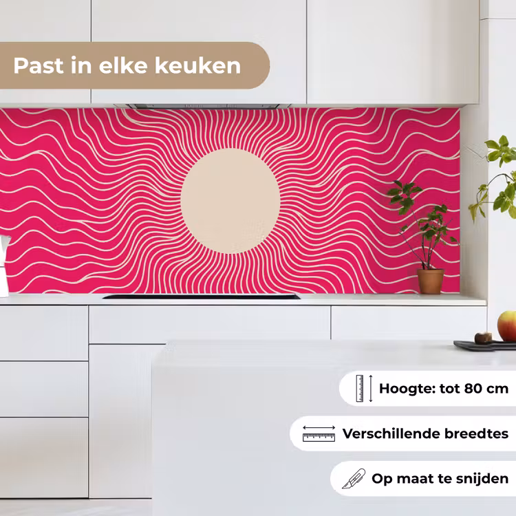 Keuken achterwand - Abstract - Patroon - Roze — 7