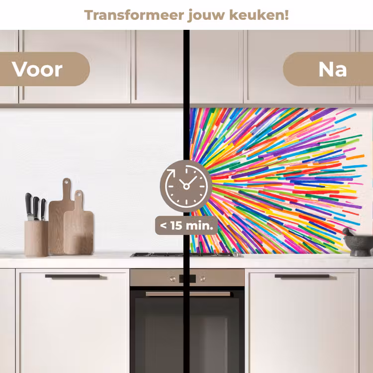 Keuken achterwand - Lijnen - Kleurrijk - Abstract — 3