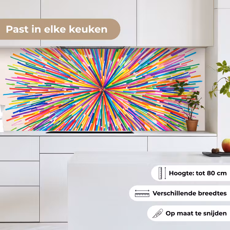 Keuken achterwand - Lijnen - Kleurrijk - Abstract — 7