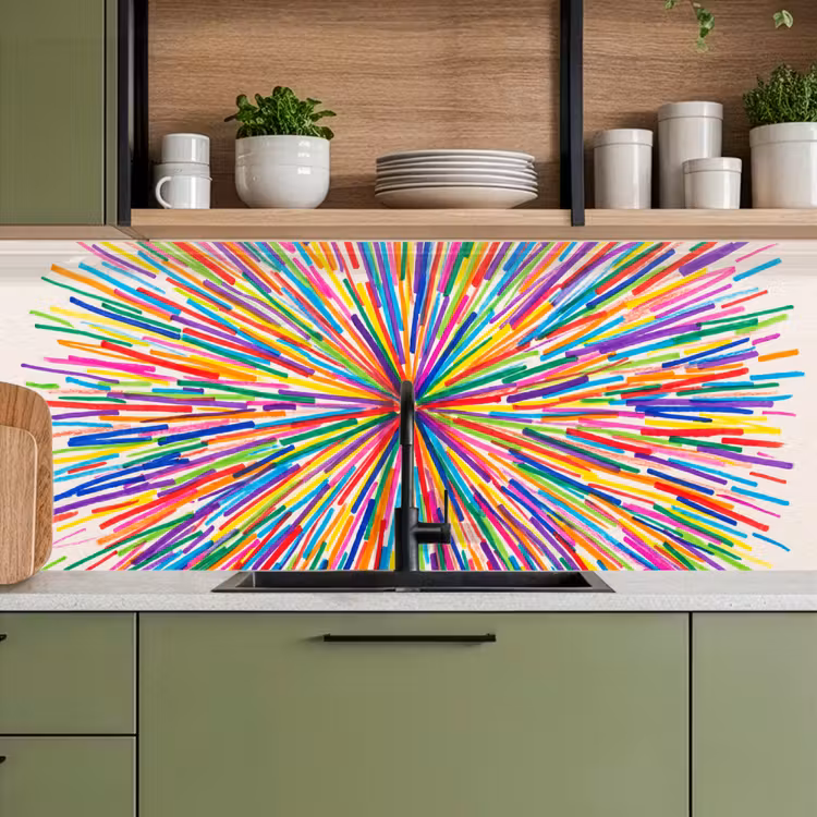 Keuken achterwand - Lijnen - Kleurrijk - Abstract — 8