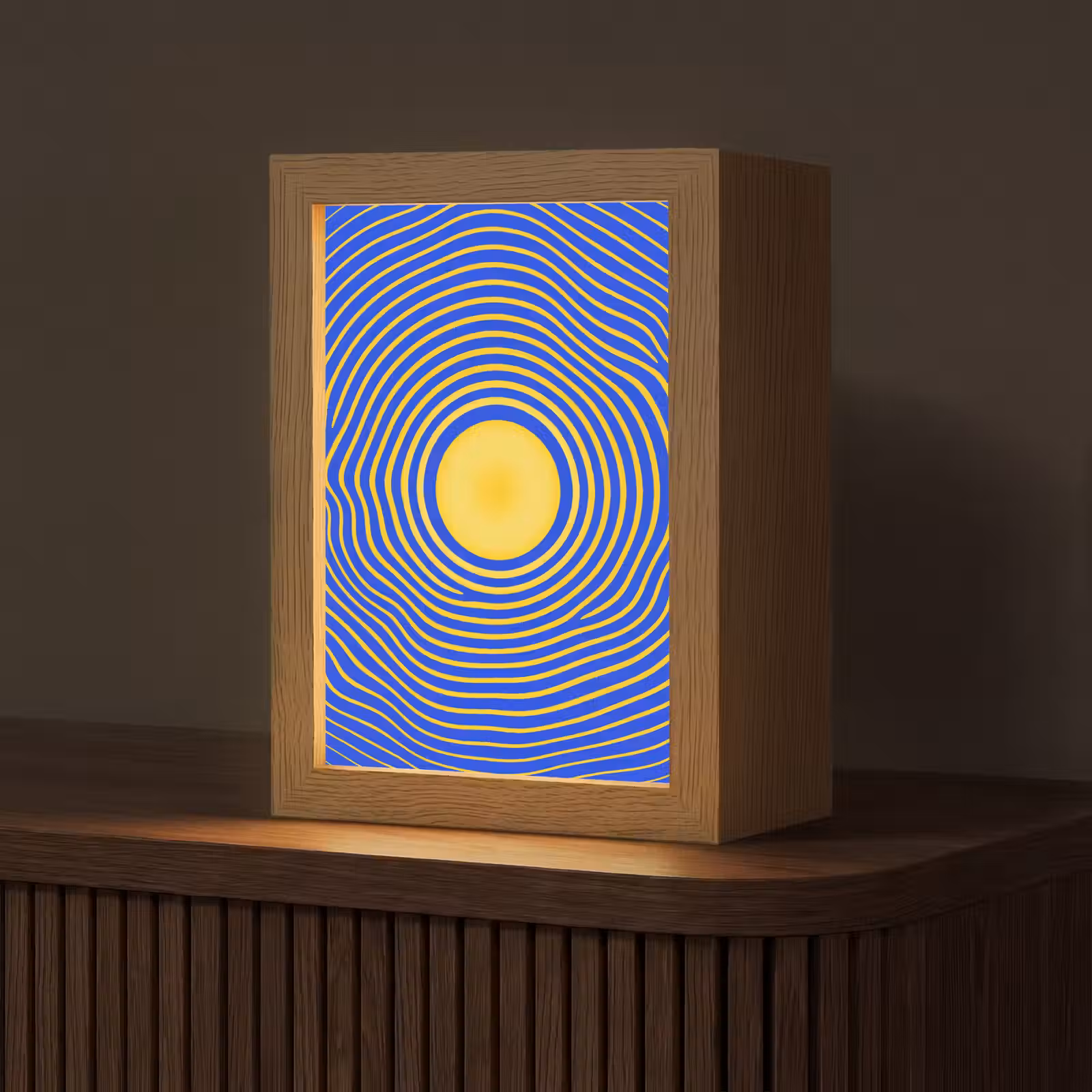 Gepersonaliseerd Lightbox - Abstract patroon - Blauw — 1
