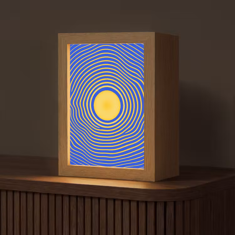 Gepersonaliseerd Lightbox - Abstract patroon - Blauw — 1