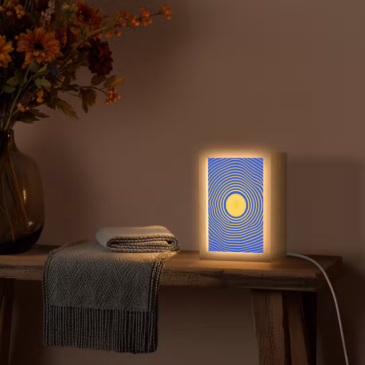 Gepersonaliseerd Lightbox - Abstract patroon - Blauw — 3