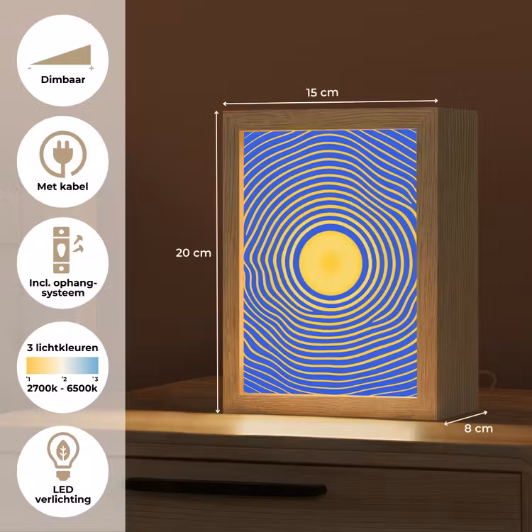 Gepersonaliseerd Lightbox - Abstract patroon - Blauw — 7